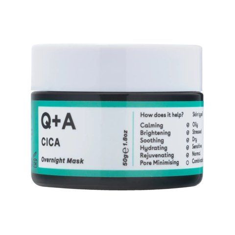 Заспокійлива нічна маска з центеллою Q+A Cica Calming Overnight Face Mask, 50 г NC003498 фото
