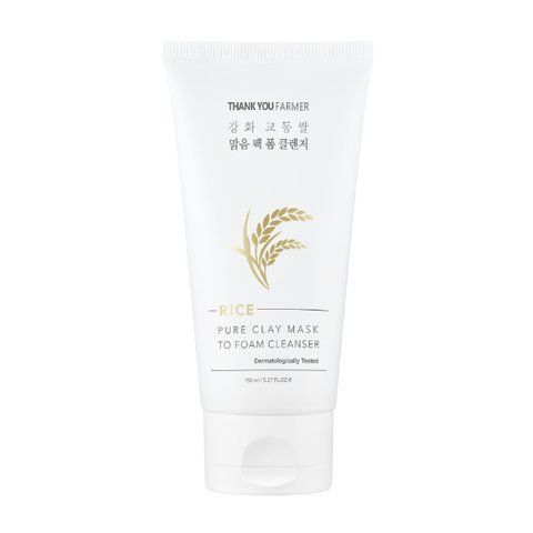 Пінка для вмивання з екстрактом рису та каоліном THANK YOU FARMER Rice Pure Clay Mask to Foam Cleanser, 150 мл NC002291 фото