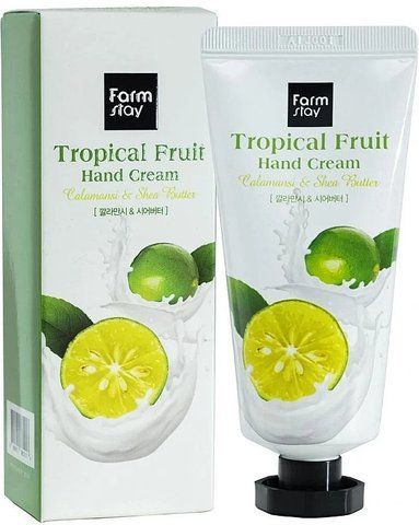 Крем для рук з олією ши і каламансі FarmStay Tropical Fruit Hand Calamansi & Shea Butter 50 ml NC000504 фото