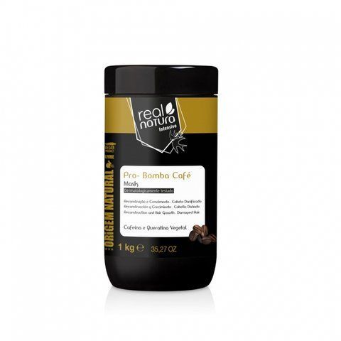Відновлююча маска Real Natura M&Aacute;SCARA SEM SAL PRO-REPARA&Ccedil;&Atilde;O BOMBA CAF&Eacute;, 1000 мл NC004793 фото