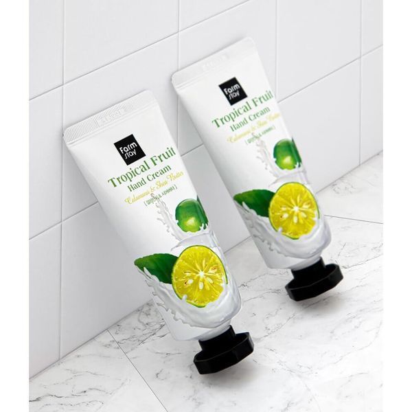 Крем для рук з олією ши і каламансі FarmStay Tropical Fruit Hand Calamansi & Shea Butter 50 ml NC000504 фото