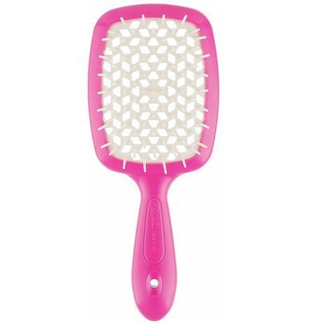 Гребінець для волосся Janeke Superbrush малиновий з білим NC000616 фото