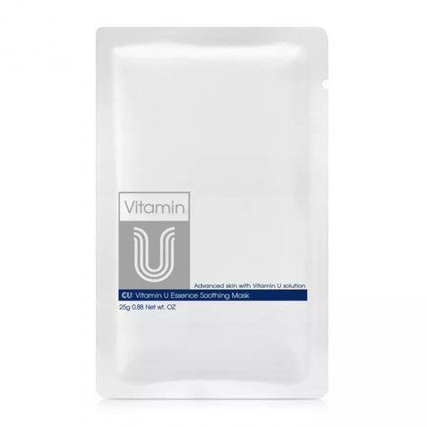 Тканинна відновлююча маска CUSKIN VITAMIN U ESSENCE SOOTHING MASK 25мл NC001478 фото