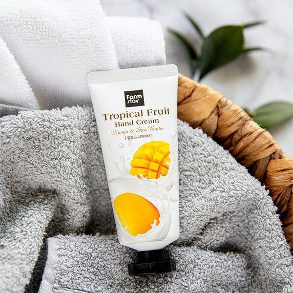 Крем для рук з манго і олією ши FARMSTAY Tropical Fruit Hand Cream Mango and Shea Butter 50 ml NC000505 фото