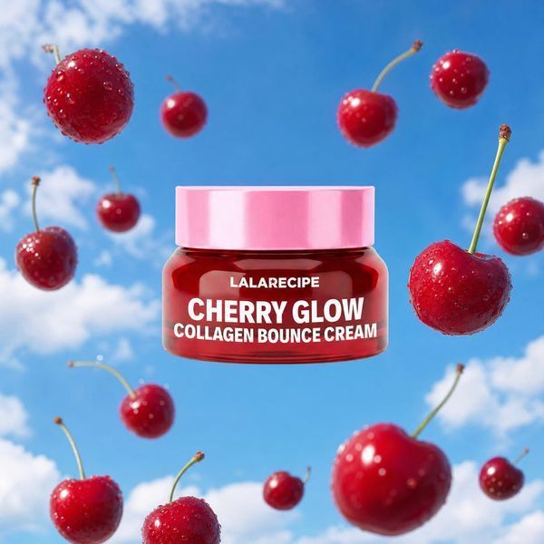 Крем для пружності та сяйва шкіри з екстрактом вишні та колагеном LALARECIPE Cherry Glow Collagen Bounce Cream, 50 мл NC004911 фото