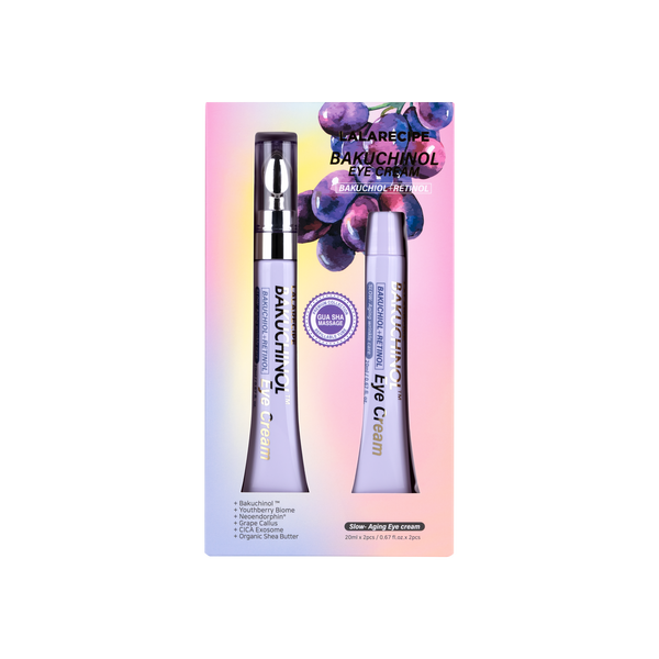 Крем для зони навколо очей з бакучіолом LALARECIPE Bakuchinol Eye Cream, 20 мл + 20 мл NC003307 фото