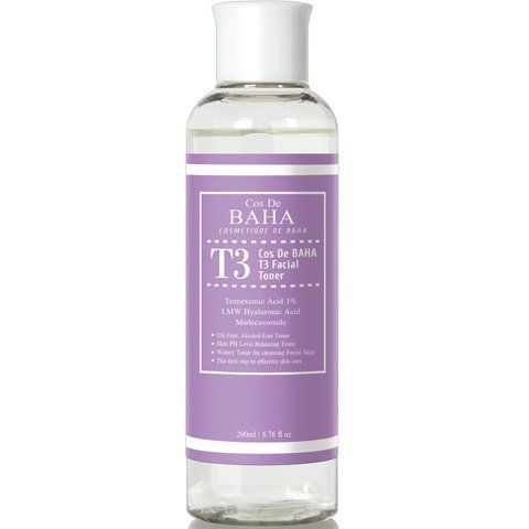 Тонер для обличчя з транексамовою кислотою COS DE BAHA Tranexamic 3% LMW HA Toner, 200 мл NC003190 фото