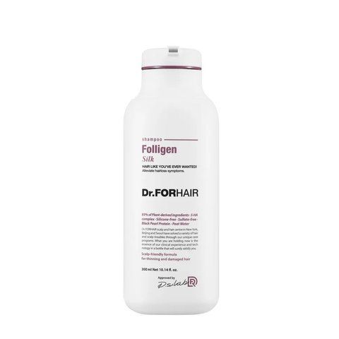 Шампунь для сухого та пошкодженого волосся Dr.FORHAIR Folligen Silk Shampoo, 300мл NC001519 фото