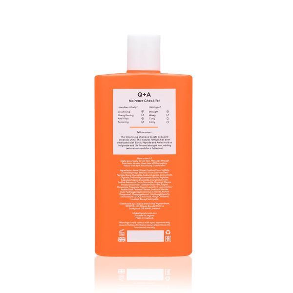 Шампунь для створення об'єму волосся Q+A Volumising Shampoo, 250 ml NC003109 фото