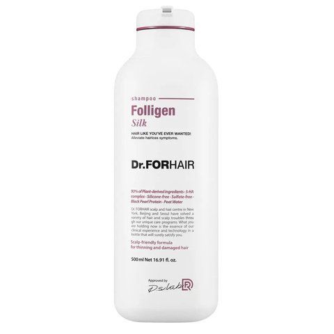 Шампунь для сухого та пошкодженого волосся Dr.FORHAIR Folligen Silk Shampoo, 500мл NC001520 фото