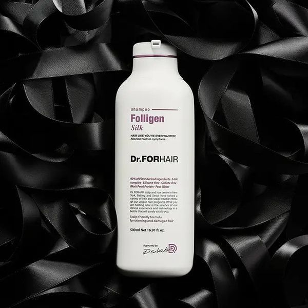 Шампунь для сухого та пошкодженого волосся Dr.FORHAIR Folligen Silk Shampoo, 500мл NC001520 фото