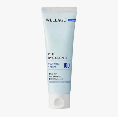 Крем із гіалуроновою кислотою та PDRN WELLAGE Real Hyaluronic Soothing Cream, 80 мл NC004914 фото