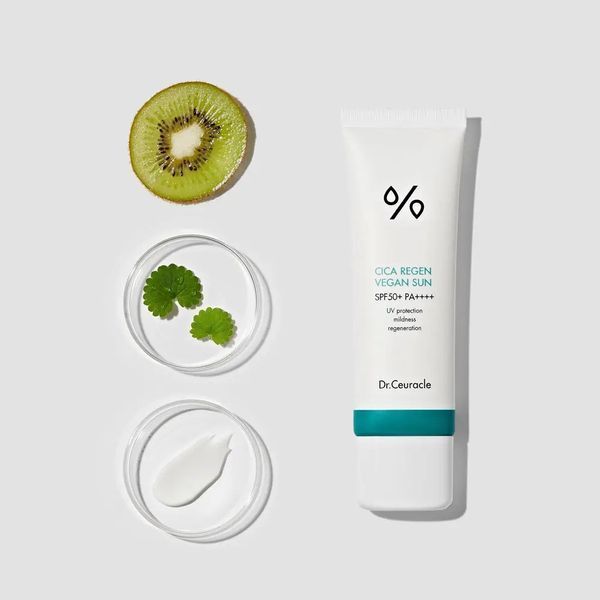 Сонцезахисний веганський крем з центелою азіатською Dr.Ceuracle Cica Regen Vegan Sun SPF50+/PA++++, 50 мл NC001159 фото