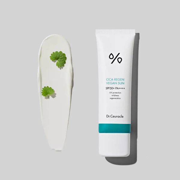 Сонцезахисний веганський крем з центелою азіатською Dr.Ceuracle Cica Regen Vegan Sun SPF50+/PA++++, 50 мл NC001159 фото