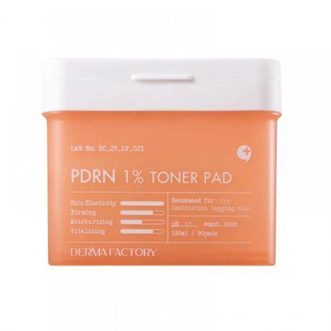 Ревіталізуючі тонер&ndash;педи Derma Factory PDRN 1% Toner Pad, 90 шт NC004172 фото