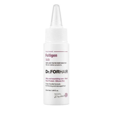 Відновлююча маска - кондиціонер для пошкодженого волосся Dr.FORHAIR Folligen Silk Treatment, 50мл NC001308 фото