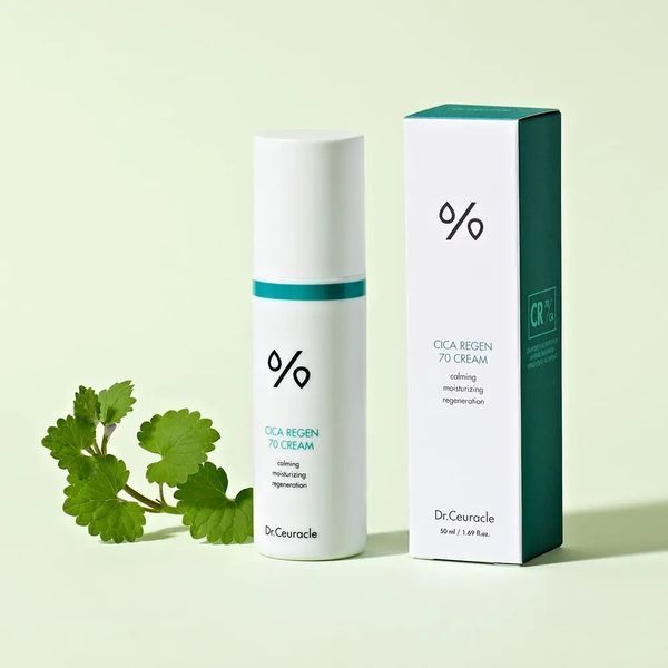Заспокійливий крем для обличчя з центеллою азіатською Dr.Ceuracle Cica Regen 70 Cream, 50 мл NC001160 фото