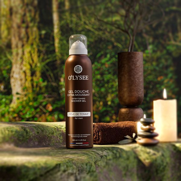 Гель-піна для душу для чоловіків з пряним ароматом O&rsquo;LYSEE F&egrave;ve de Tonka extra foaming shower gel, 200 мл NC004671 фото