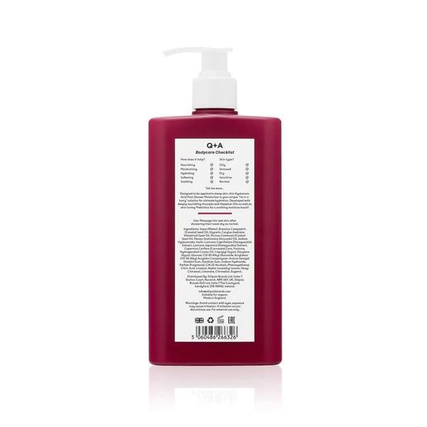 Засіб для інтенсивного зволоження Q+A Hyaluronic Acid Post-Shower Moisturiser, 250 ml NC001491 фото Засіб для інтенсивного зволоження Q+A Hyaluronic Acid Post-Shower Moisturiser, 250 ml NC001491 фото