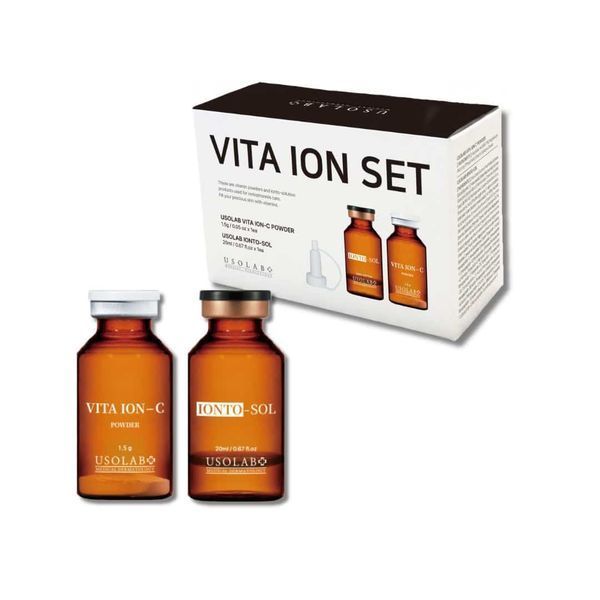 Освітлюючий, антиоксидантний та омолоджуючий набір USOLAB Vita Ion-C Set, 20 мл + 1,5 г NC004592 фото