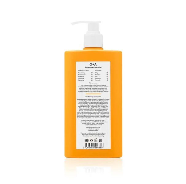 Крем для тіла з вітаміном С Q+A Vitamin C Body Cream, 250 ml NC001493 фото