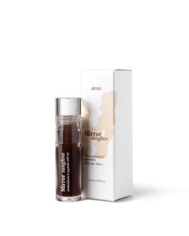 Сонцезахисний блиск для губ HUGS Mirror Sungloss Cold Brew SPF 20+ PA++, 5.5 мл NC003789 фото