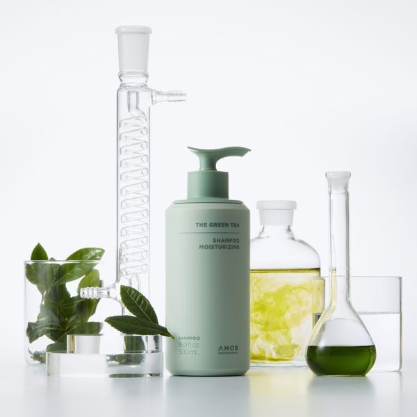 Зволожувальний шампунь для тонкого волосся AMOS Professional The Green Tea Shampoo Moisturizing, 500 мл NC004020 фото