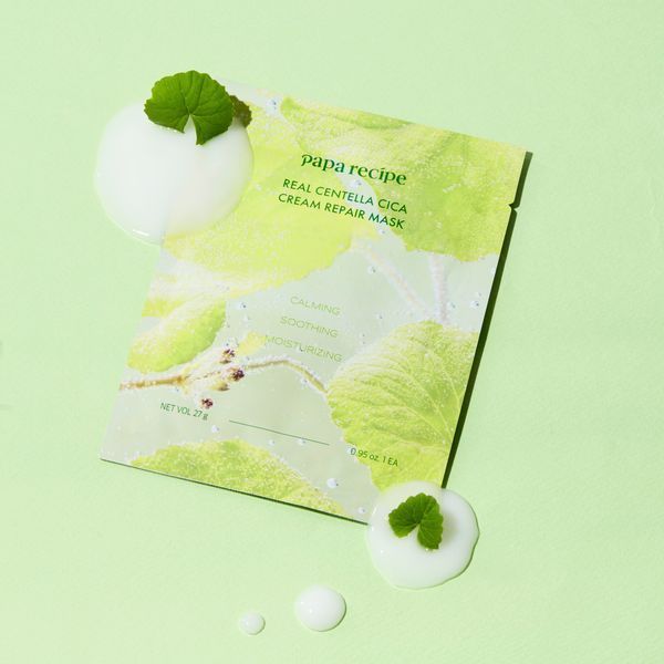 Відновлювальна тканинна маска з екстрактом центелли Papa Recipe Real Centella Cica Cream Repair Mask, 27 g NC003470 фото