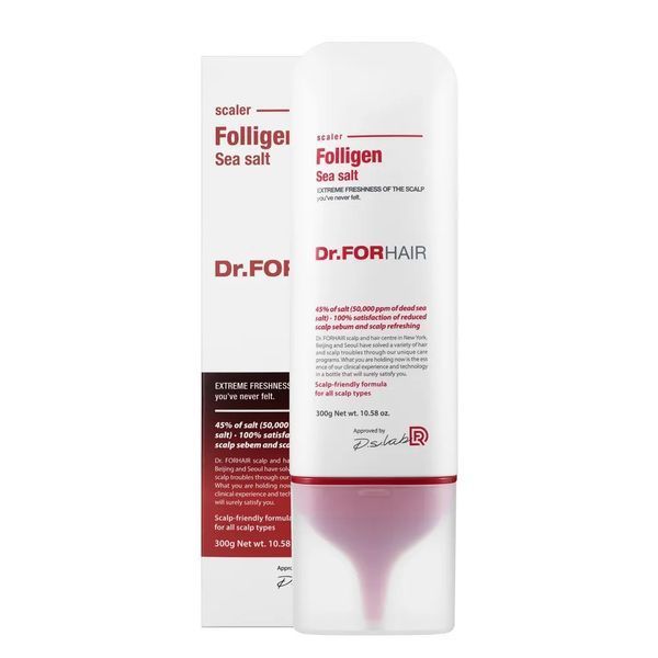 Пілінг для шкіри голови з частинками солі з мертвого моря Dr.FORHAIR Sea Salt Scaler, 300мл NC001074 фото