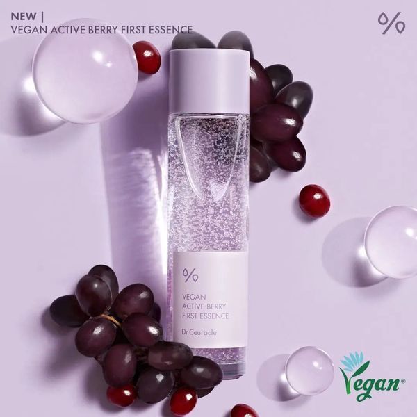 Стартова есенція з ресвератролом та екстрактом журавлини Dr.Ceuracle Vegan Active Berry First Essence, 150мл NC001225 фото
