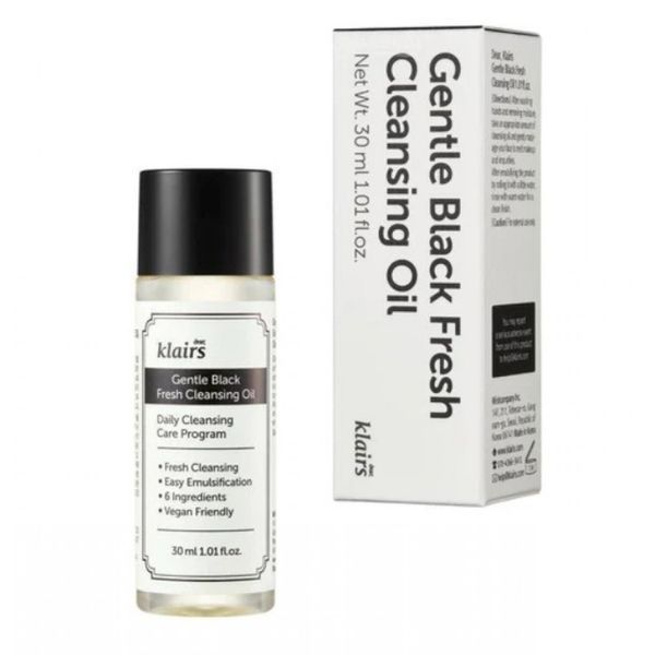 Гідрофільне масло Dear, Klairs Gentle Black Fresh Cleansing Oil, 30 мл NC002388 фото