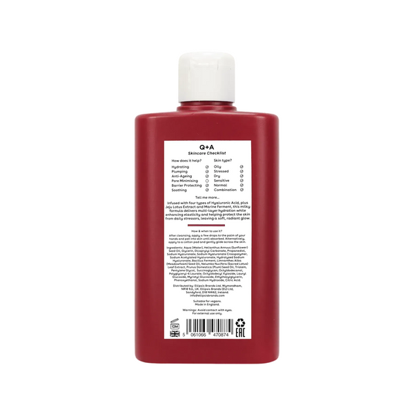 Молочковий тонер для обличчя з гіалуроновою кислотою Q+A Hyaluronic Acid Milky Toner, 150 мл NC004507 фото