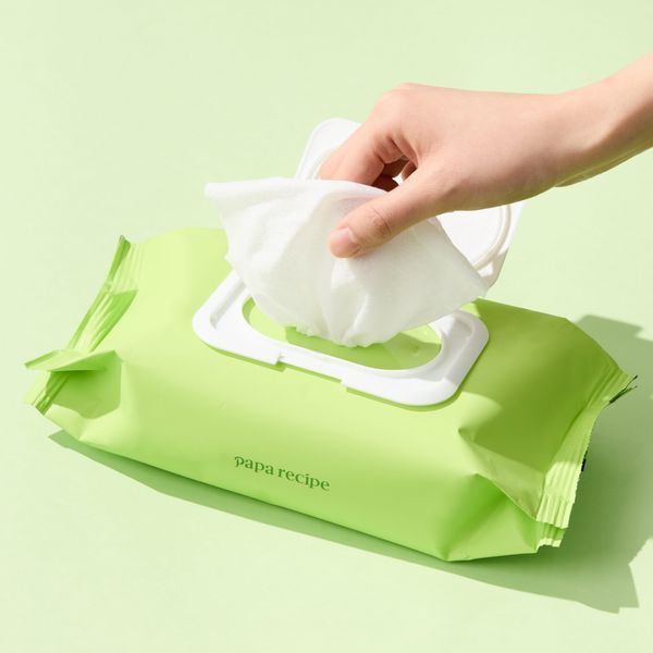 Очищальні серветки з екстрактом центелли Papa Recipe Real Centella Cica Watery Cleansing Tissue, 100 шт NC003472 фото
